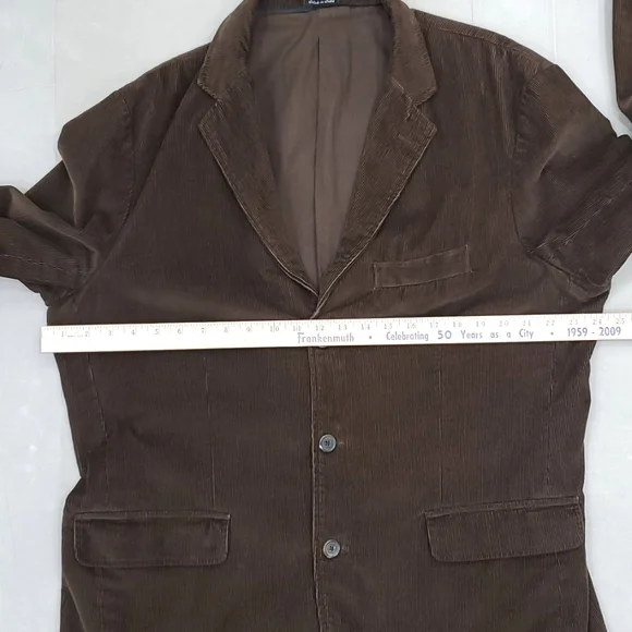 J. Crew Factory sport coat men's XL navy blue corduroy western blazer - Picture 5 of 11